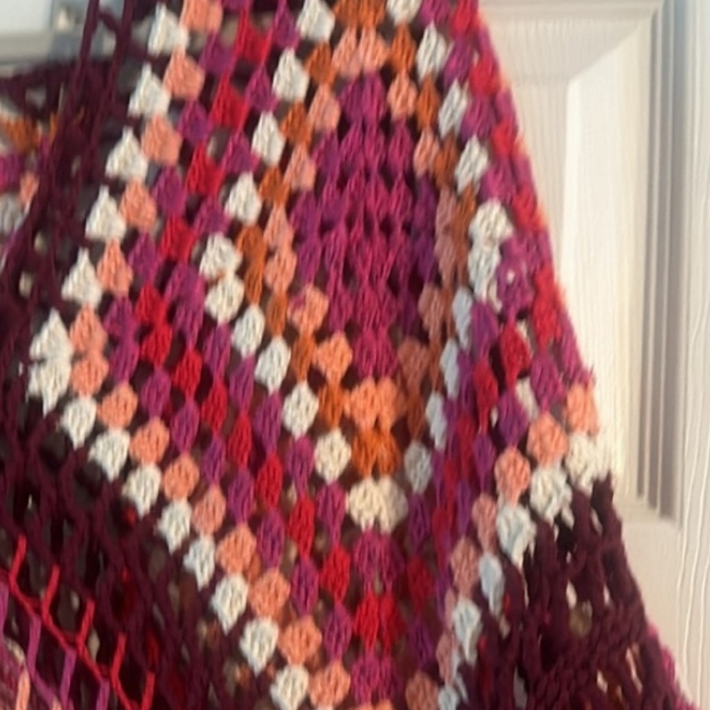 RARE Free People Crochet pullover sweater OSFM - Picture 7 of 7